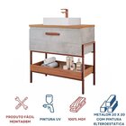 Gabinete Para Banheiro Com Cuba Hana Espresso Móveis Cimento