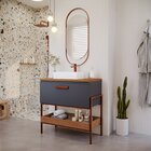 Gabinete Para Banheiro Com Cuba Hana Espresso Móveis Titânio