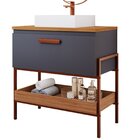 Gabinete Para Banheiro Com Cuba Hana Espresso Móveis Titânio