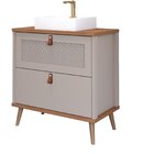 Gabinete Para Banheiro Com Cuba Mily Espresso Móveis Cappucci