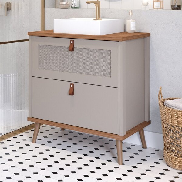 Gabinete Para Banheiro Com Cuba Mily Espresso Móveis Cappucci