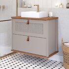 Gabinete Para Banheiro Com Cuba Mily Espresso Móveis Cappucci