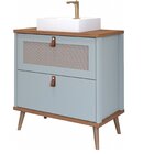 Gabinete Para Banheiro Com Cuba Mily Espresso Móveis Pistache