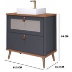 Gabinete Para Banheiro Com Cuba Mily Espresso Móveis Titanium