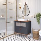 Gabinete Para Banheiro Com Cuba Mily Espresso Móveis Titanium