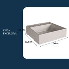 Gabinete Para Banheiro Com Cuba Nature Panna/carvalho