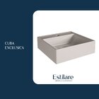 Gabinete Para Banheiro Com Cuba Nature Panna/carvalho