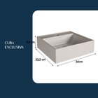 Gabinete Para Banheiro Com Cuba Nature Panna/carvalho