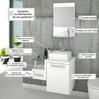 Gabinete Para Banheiro Com Cuba Quadrada Q32 E Espelheira Leg