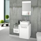 Gabinete Para Banheiro Com Cuba Quadrada Q32 E Espelheira Leg