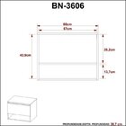 Gabinete Para Banheiro Com Espelheira 1 Prateleira Bn3610