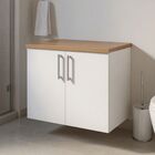 Gabinete Para Banheiro Com Espelheira 80cm Mdf Freijo Paris -