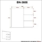 Gabinete Para Banheiro Com Espelheira Bn3608