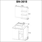Gabinete Para Banheiro Com Espelheira E Cuba Bn3618  Branco