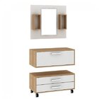 Gabinete Para Banheiro Com Espelheira E Gaveteiro Espresso Mó