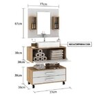 Gabinete Para Banheiro Com Espelheira E Gaveteiro Espresso Mó