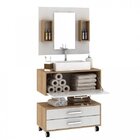 Gabinete Para Banheiro Com Espelheira E Gaveteiro Espresso Mó