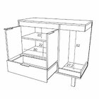 Gabinete Para Banheiro Com Espelheira Emma  Branco/amadeirado