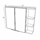 Gabinete Para Banheiro Com Espelheira Emma  Branco/amadeirado