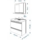 Gabinete Para Banheiro Com Espelheira Grécia - Mgm - Carvalho