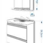 Gabinete Para Banheiro Com Espelheira Grécia - Mgm - Carvalho