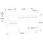 Gabinete Para Banheiro Com Espelheira Legno 830 Sem Cuba
