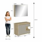 Gabinete Para Banheiro Com Espelheira Malbec  Barrique/argento