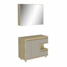 Gabinete Para Banheiro Com Espelheira Malbec  Barrique/argento