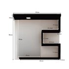 Gabinete Para Banheiro Com Espelheira Veneza  Branco/preto