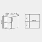 Gabinete Para Banheiro Com Espelho 50cm Mdf Freijo Com Branco