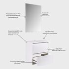 Gabinete Para Banheiro Com Espelho 60cm Mdf Branco Dubai - On