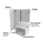 Gabinete Para Banheiro Com Espelho - Branco