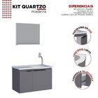 Gabinete Para Banheiro Com Espelho E Lavatorio Cinza