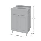 Gabinete Para Banheiro Com Lavatório Clássica Sem Torneira Ci