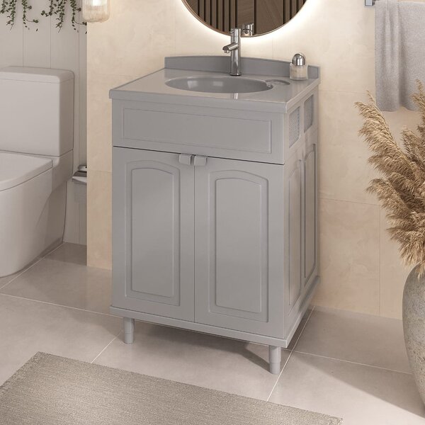 Gabinete Para Banheiro Com Lavatório Clássica Sem Torneira Ci