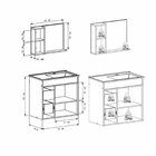 Gabinete Para Banheiro Com Lavatório E Espelheira Camomila Je