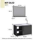 Gabinete Para Banheiro Com Lavatorio E Espelho Em Aço Caju Pr