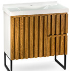 Gabinete Para Banheiro Com Pé Ferrara 80cm Branco/jequitiba