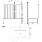 Gabinete Para Banheiro Com Pé Ferrara 80cm Branco/jequitiba
