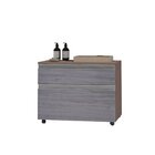 Gabinete Para Banheiro Com Rodízio 60cm 2 Gavetas Safira Infe