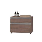 Gabinete Para Banheiro Com Rodízio 60cm 2 Gavetas Safira Infe