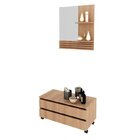 Gabinete Para Banheiro Com Rodízio E Espelheira 80cm Marrom