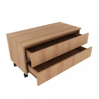 Gabinete Para Banheiro Com Rodízios 2 Gavetas Bn3603 Tecnomob