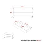 Gabinete Para Banheiro Com Rodízios 2 Gavetas Bn3603 Tecnomob
