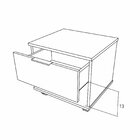 Gabinete Para Banheiro Com Rodízios 45cm 1 Gaveta 1 Nicho Ett