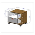 Gabinete Para Banheiro Com Rodízios Tóquio 1 Gaveta E Nichos