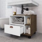 Gabinete Para Banheiro Com Rodízios Tóquio 1 Gaveta E Nichos