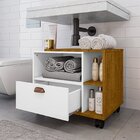 Gabinete Para Banheiro Com Rodízios Tóquio 1 Gaveta E Nichos