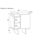 Gabinete Para Banheiro Com Tampo 1 Porta Bler  Branco/bege