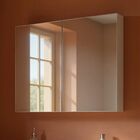 Gabinete Para Banheiro Com Tampo Cuba E Armario 80cm Retro Md